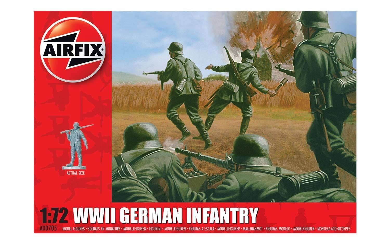 Airfix A00705 Wwll German Infantry 172 Scale Figures Set