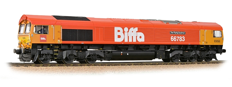 Class 66/7 66783 'The Flying Dustman' GBRF 'Biffa' Red DHL Details about   Bachmann 32-741SF 