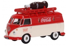 Oxford Diecast 76VWS007CC VW T1 Van With Rooftop Coca Cola Bottle Front And Side