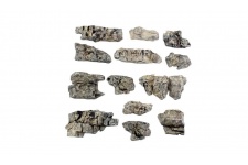 Woodland Scenics C1139 Outcroppings Ready Rocks. (Pack of 13)