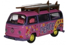 oxford-diecast-76vw017-vw-bay-windows-minibus-surfboards-flower-power