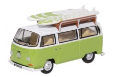 oxford-diecast-76vw028-vw-bay-window-bus-surfboards-lime-green-white
