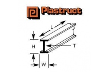 Plastruct PLS90519 BFS-14P Beam 11.1mm x 5.6mm x 375mm (pack of 5)