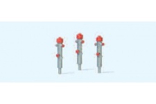 Preiser 17715 OO / HO Scale Silver Fire Hydrants (Pack of 3)