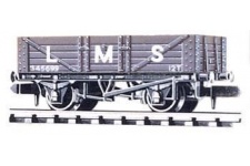 Peco-NR-40M-N-Gauge-5-Plank-Wagon-LMS-Light-Grey681