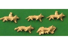 Springside A7 Unpainted Whitemetal Foxes (Pack of 5)