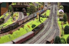 Model railways track scenery wagons