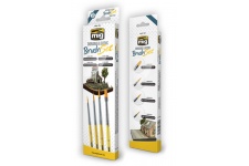 Ammo AMIG7601 Dioramas And Scenic Brush Set contains 4 model makers brushes