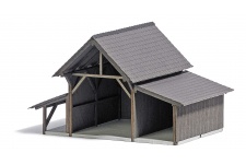 Busch 1382 Hay Shed HO/OO Gauge Plastic Kit