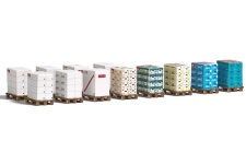 Busch 1812 OO Scale Pallets With Boxes (Pack of 12)