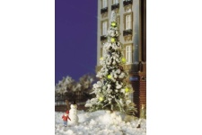 Busch 5409 OO / HO Scale Snow Covered Christmas Tree With Candles And Snowman