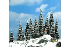 Busch 6466 20 Assorted Snowed Pine Trees