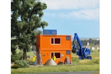 Busch 1036 2 Construction Site Container Offices HO/OO Gauge Plastic Kit