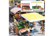 Busch 1071 Fruit And Veg Market Stall HO/OO Gauge Plastic Kit