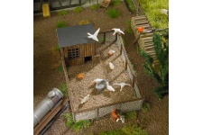 Busch 1195 HO / OO Scale Domestic Geese (Gaggle of 8)