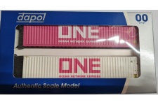 Dapol 4F-028-104 OO Gauge 40ft Shipping Containers 'Pink One' 186325 1 And 009887-1 (Pack of 2)