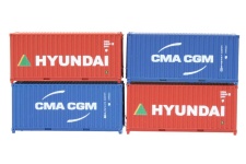 gaugemaster-da2f-028-202-20-ft-hyundai-and-cma-cgm-4-pack-containers-n-gauge