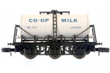 gaugemaster-da2f-031-024-6-wheel-milk-tanker-coop-london-no-133-n-gauge