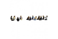 Bachmann Scenecraft 379-321 N Gauge Figures - Seated Coach Passengers (set of 12)