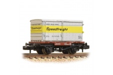 Graham Farish 377-345 Conflat with Unvented Alloy BA Container Speedfreight