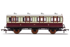 Hornby R40119 OO Gauge LNWR 6 Wheel Coach 1st Class With Fitted Lights 1889