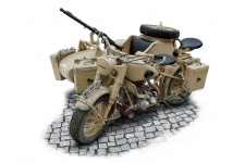 Italeri 7403 German Military BMW R75 Motorcycle And Sidecar