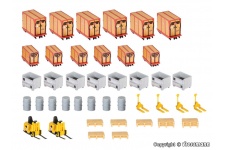 Kibri KIB38647 Deco-set Container and Freight Pallets