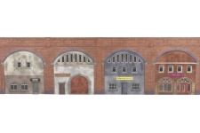 Metcalfe PO380 Low Relief Railway Arches OO Scale Card Kit