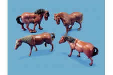 Modelscene 5105 OO Gauge Horses & Ponies Figure Set