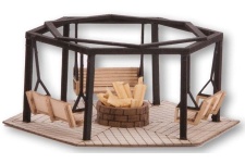 Noch 14369 Barbecue Place With Swings OO / HO Scale Card Kit