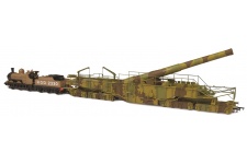 Oxford Rail OR76BOOM01XS Rail Gun WWI Boche Buster Camouflage With ROD2330 Picture 1