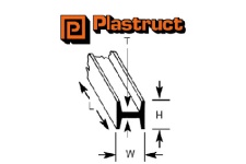 Plastruct 90064 (H-6P) H Section 4.8mm x 600mm