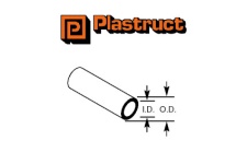 Plastruct 90604 (TBFS-4P) Styrene Tube 3.2mm x 375mm