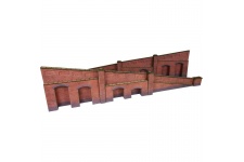 Metcalfe PO248 Tapered Retaining Wall In Red Brick Card Kit