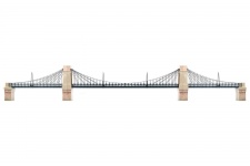 Hornby R8008 Grand Suspension Bridge OO Gauge Plastic Push Fit Kit