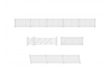 Ratio 420 GWR White Station Fencing