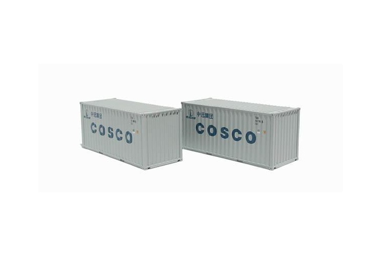 Bachmann Branchline 36-127 OO Scale 20ft Containers Cosco (pack of 2)