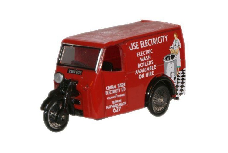 Oxford Diecast 76TV005 1:76 Scale Tricycle Van Central Sussex Electricity