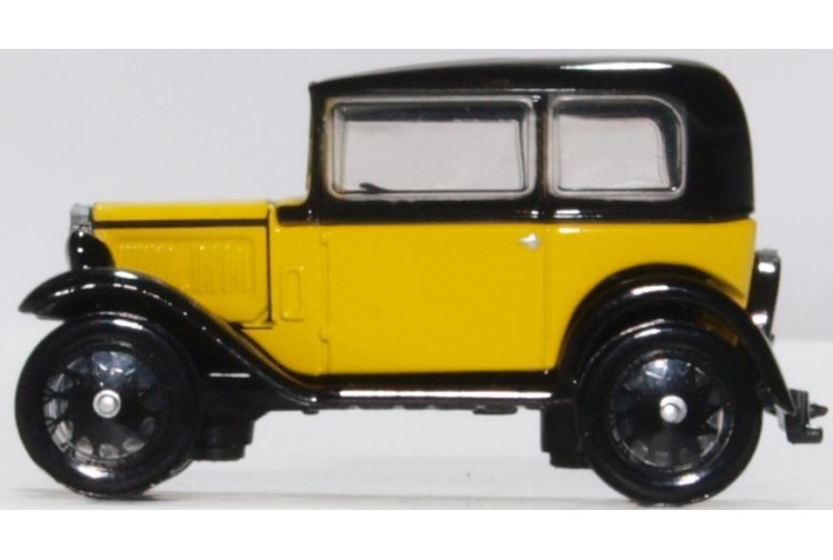 oxford-diecast-76ass007-austin-seven-yellow-and-black-nearside