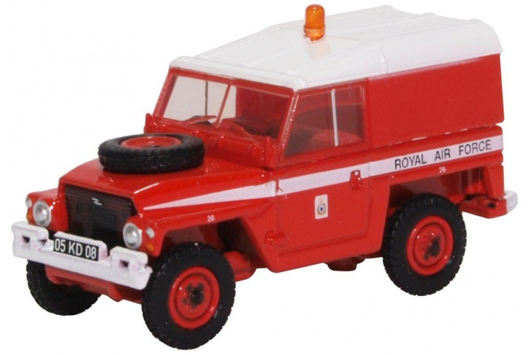 oxford-diecast-76lrl003-land-rover-1/2-ton-lightweight-raf-red-arrows-front-side