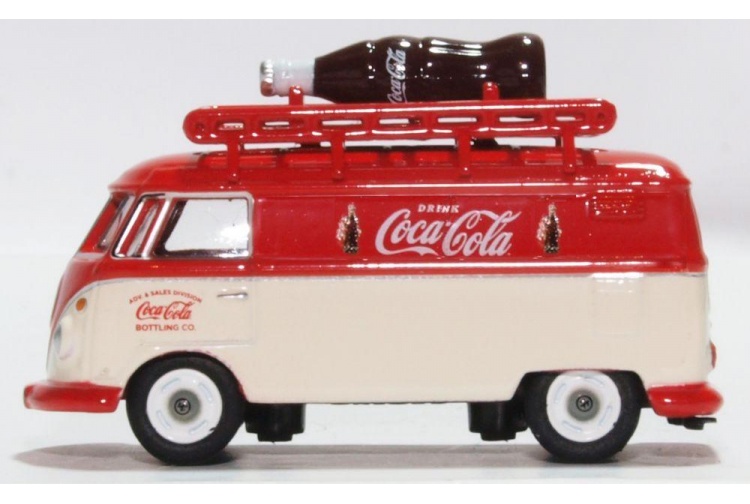 Oxford Diecast 76VWS007CC VW T1 Van With Rooftop Coca Cola Bottle Nearside