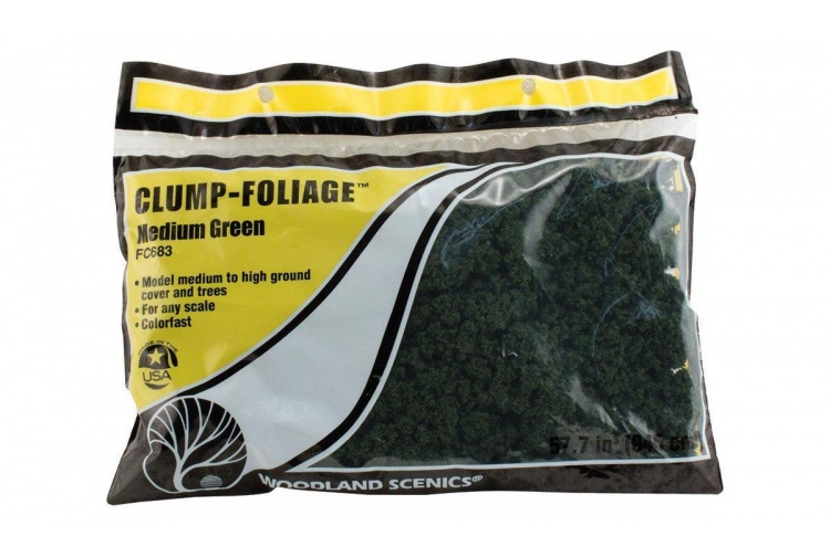 Woodland Scenics FC683 Medium Green Clump Foliage Package