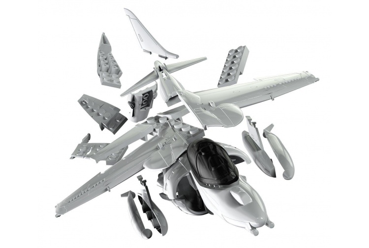 Airfix J6009 Quick Build Harrier Model Plane Kit Exploded
