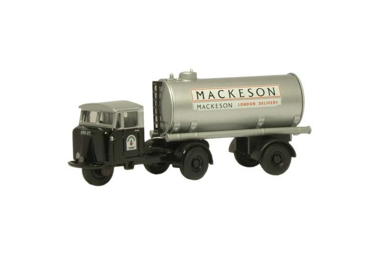 Oxford Diecast 76MH013 Mechanical Horse Tank Trailer Mackeson