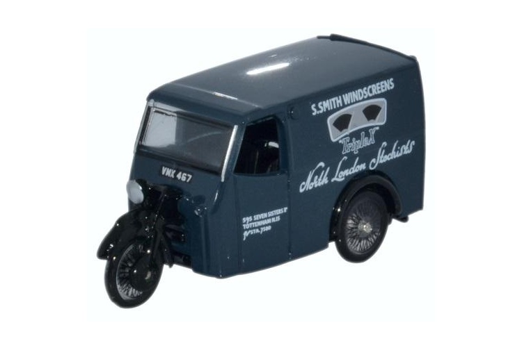 Oxford Diecast 76TV009 Tricycle Van S. Smith Windscreens 1:76 Scale Model
