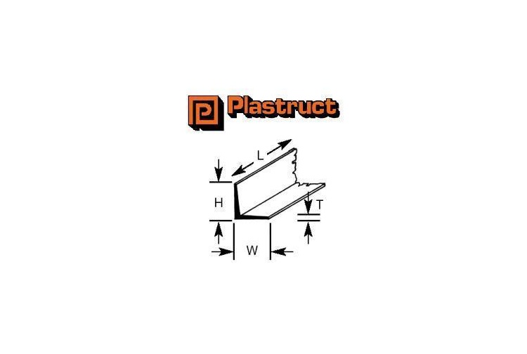 Plastruct 90507 (AFS-10P) Angle 7.9mm x 600mm