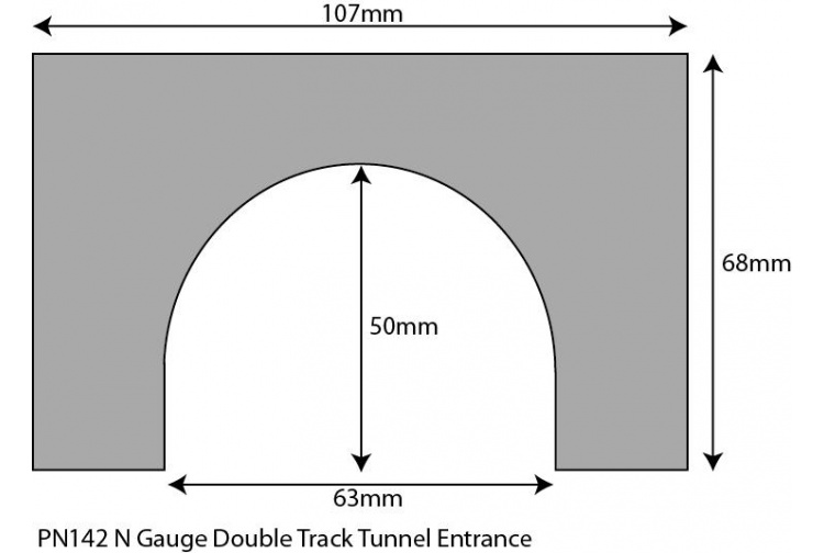 Metcalfe PN142 Tunnel Entrances dimensions