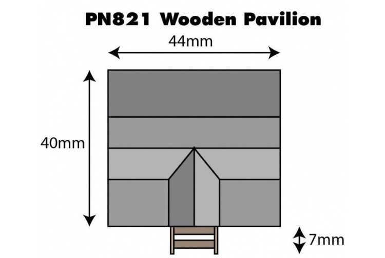 Metcalfe PN821 Wooden Pavillion N Gauge Card Kit plan