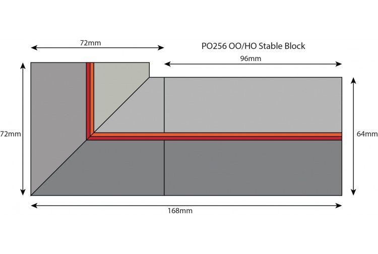 Metcalfe PO256 Stable Block OO Gauge Card Kit plan