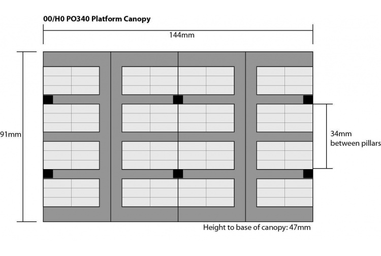 Metcalfe PO340 Platform Canopy Card Kit Footprint
